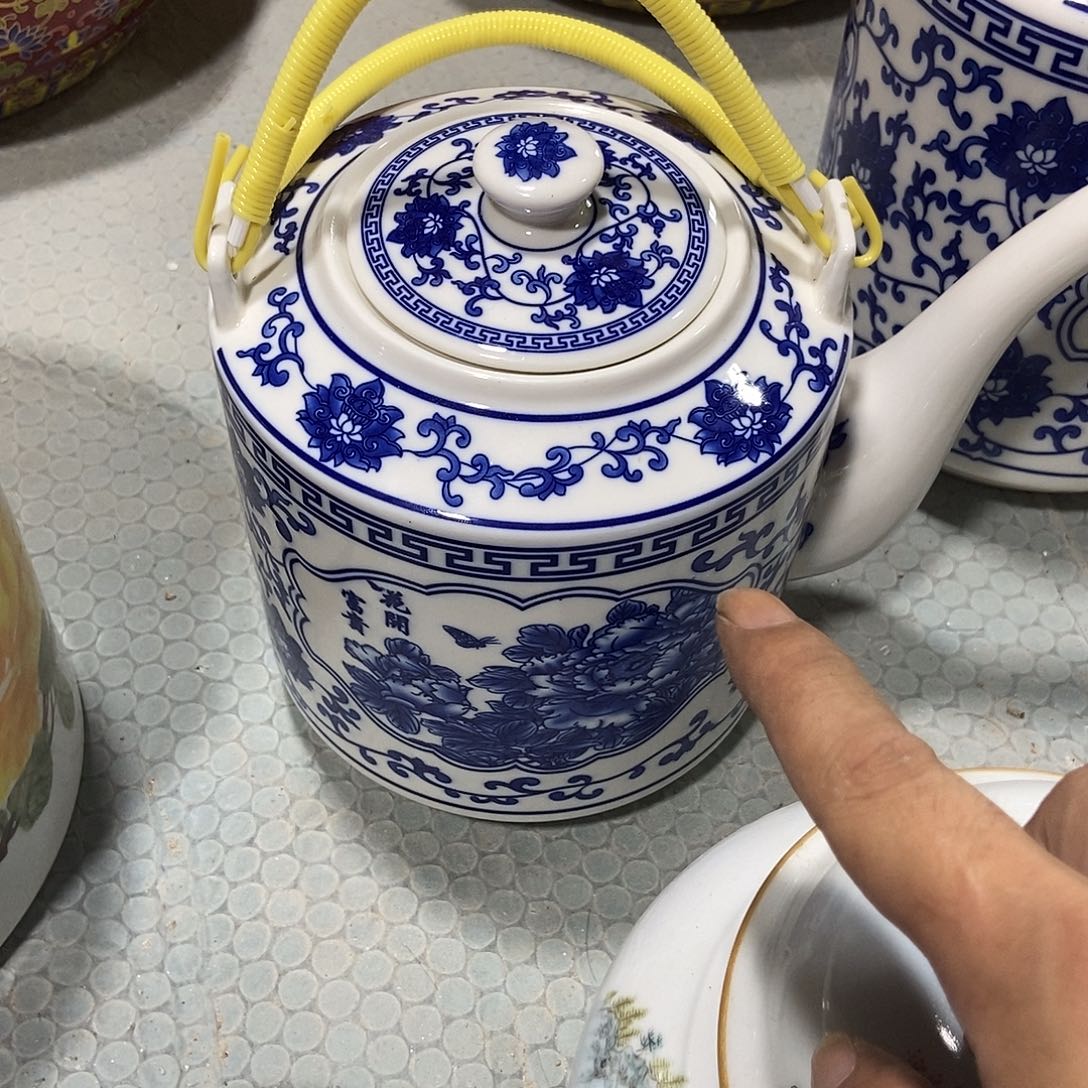 瓷片景德镇陶瓷壶小