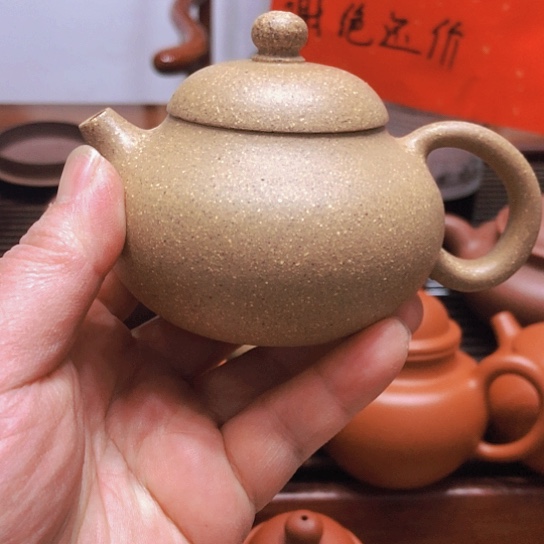 紫砂茶壶半手内推小文蛋