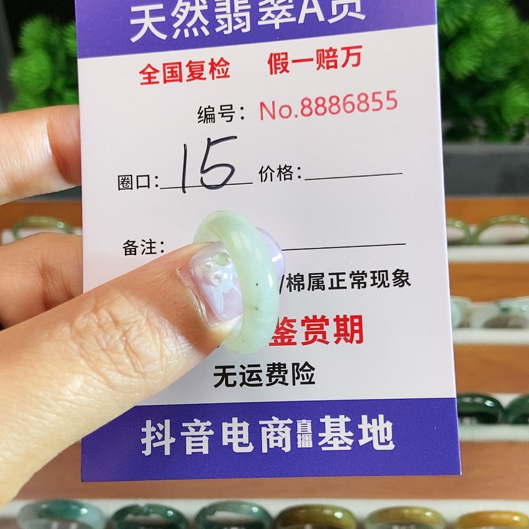 翡翠戒圈未镶嵌6855.......