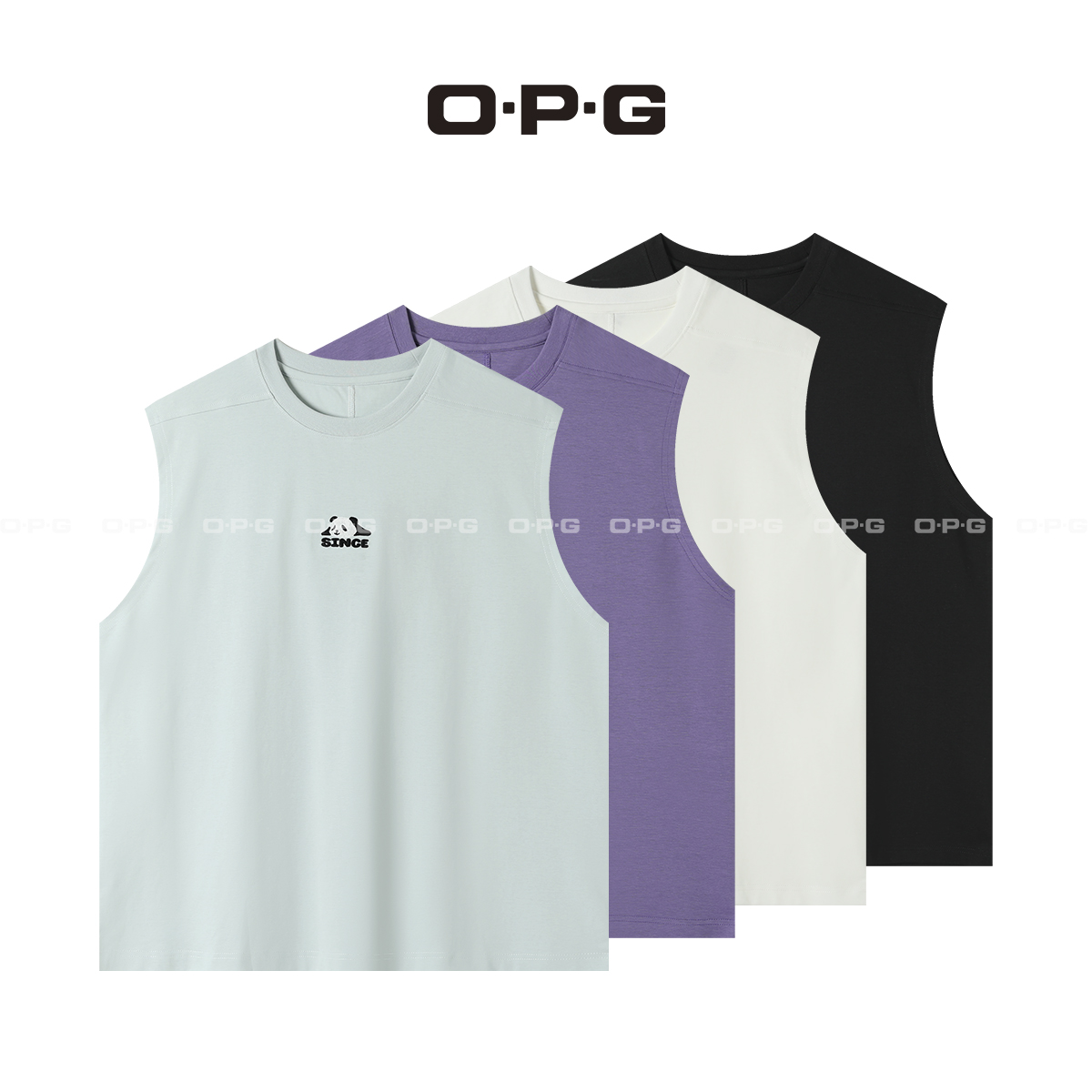 遥发服装【小清新国宝运动休闲背心】夏季户外透气百搭无袖T恤8163