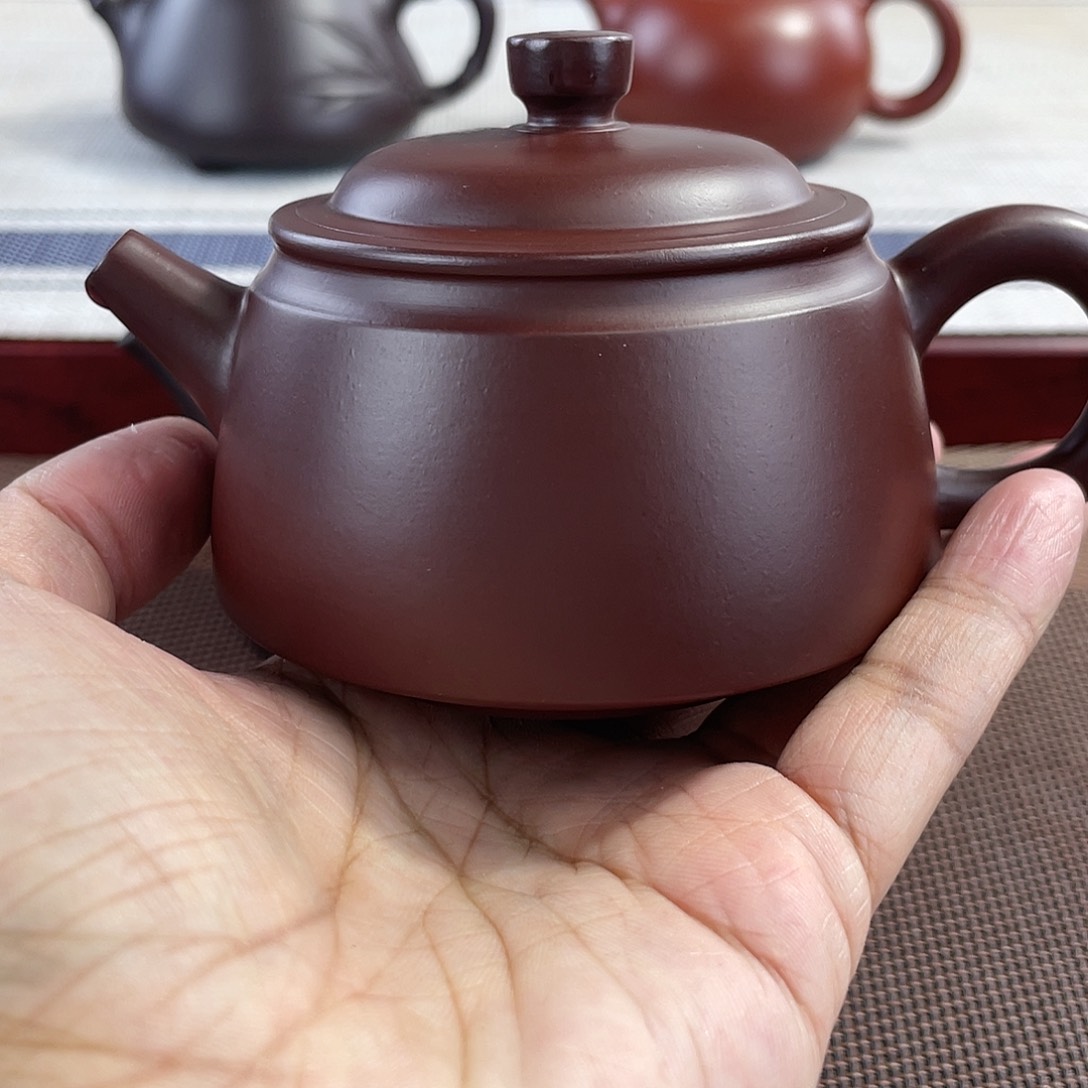 紫泥壶原矿紫泥金钟器型