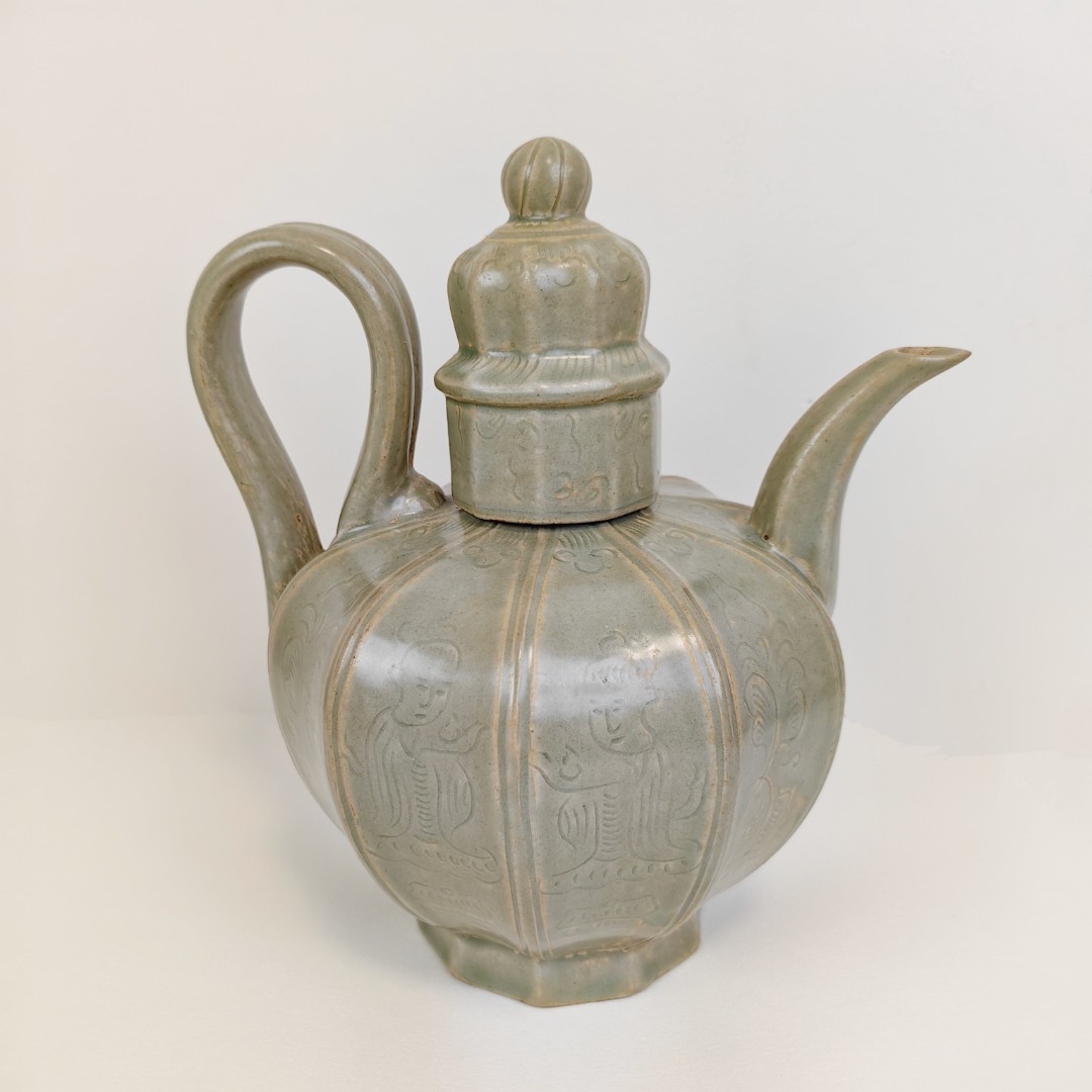 越窑精品瓷复古单色秞全手工执壶