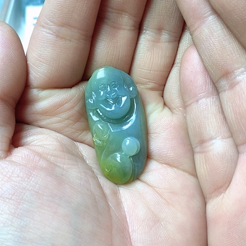 翡翠颈饰未镶嵌?****?天然缅甸翡翠a货