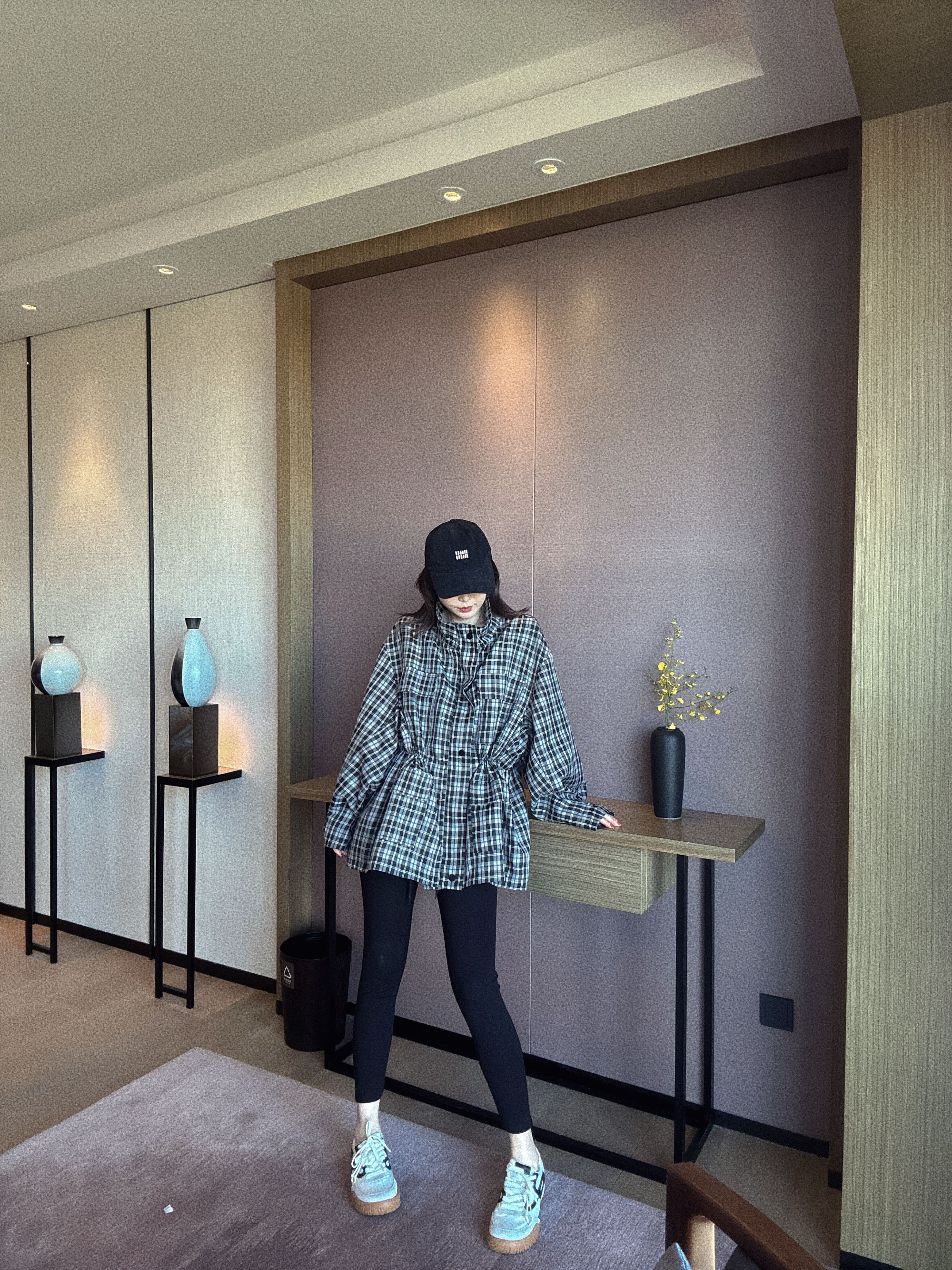 BETTER JOELY -【工装格影】时尚外套宽松韩版百搭通勤风Z0824