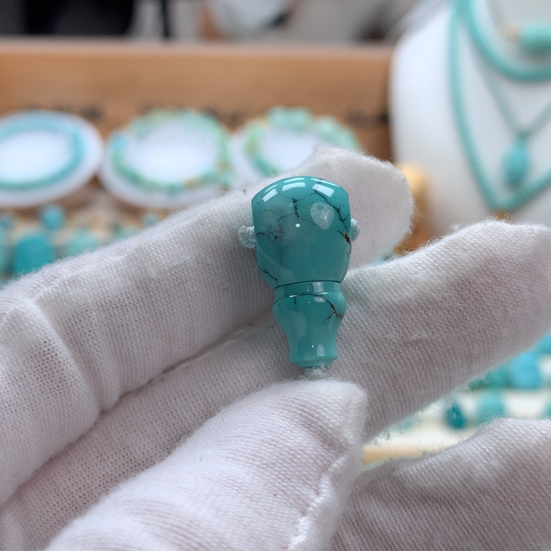 绿松石未镶嵌绿松石三通