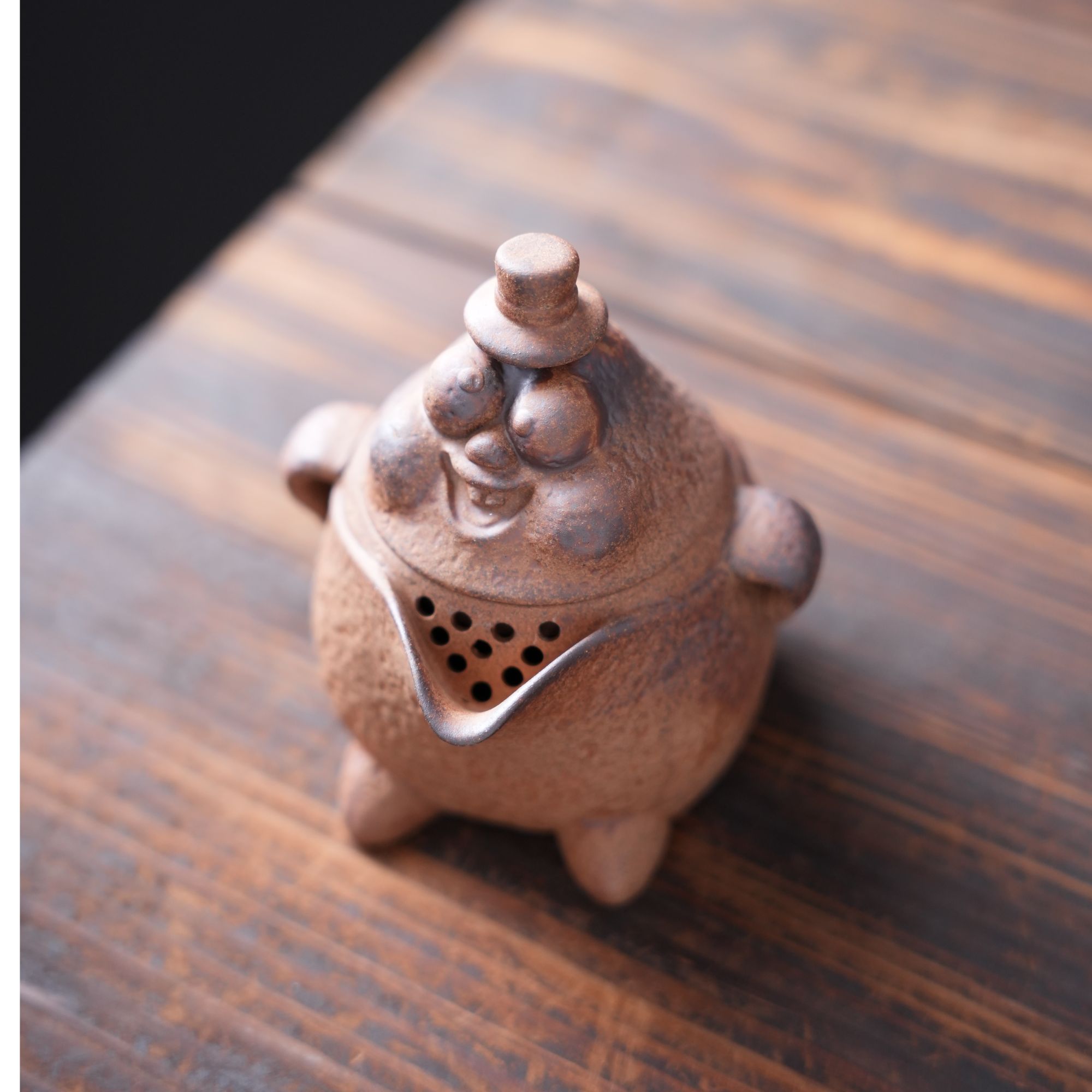 素烧粗陶老岩泥泡茶壶无釉家用复古泡茶器，素烧派大星壶180ml