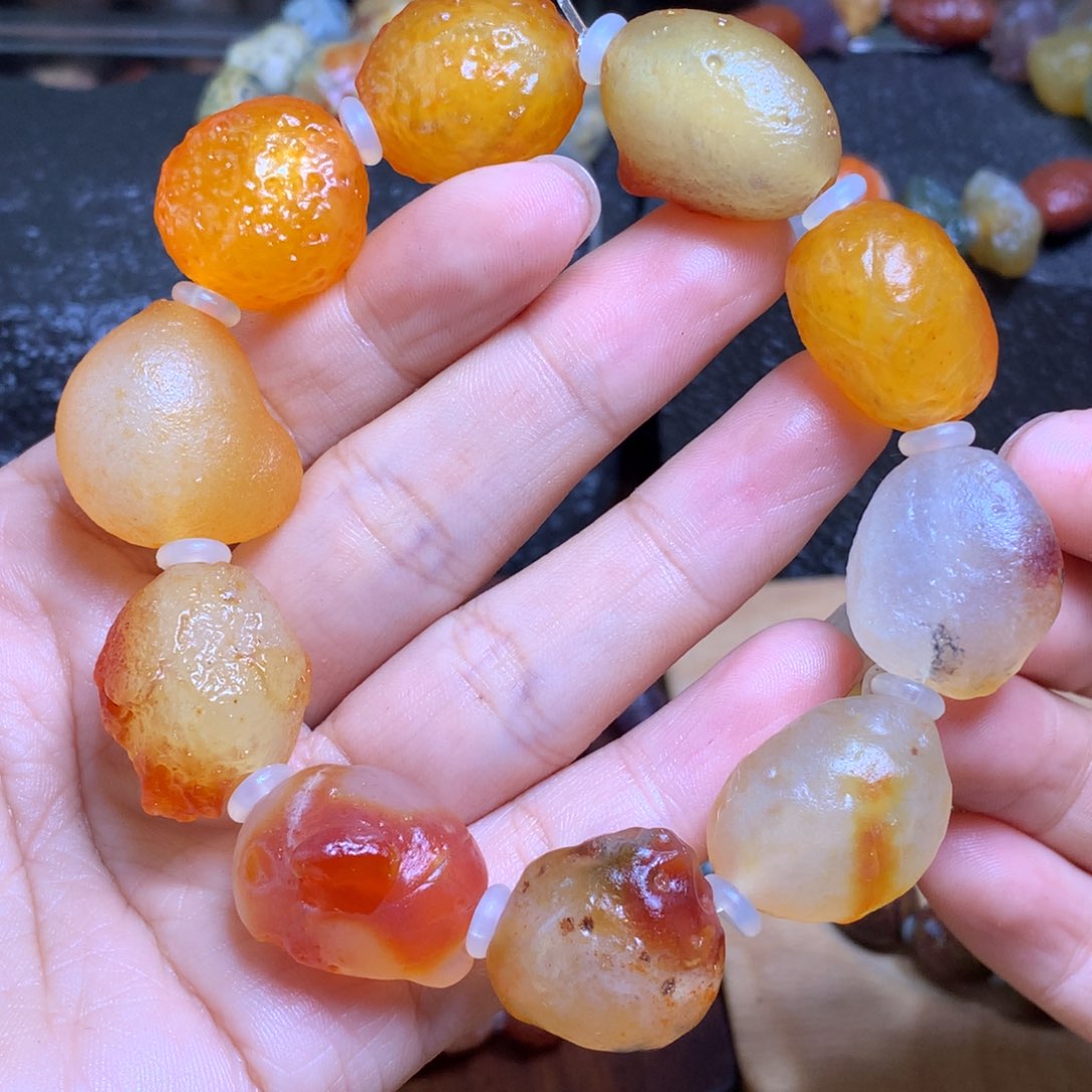 未镶嵌玛瑙/玉髓珠宝半成品