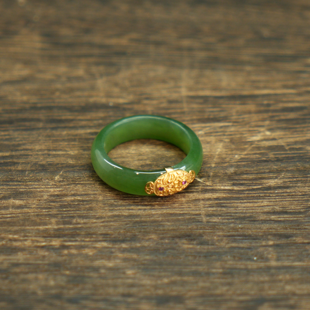 18K扎基碧玉戒指/个（多样性发货）ZJI-995