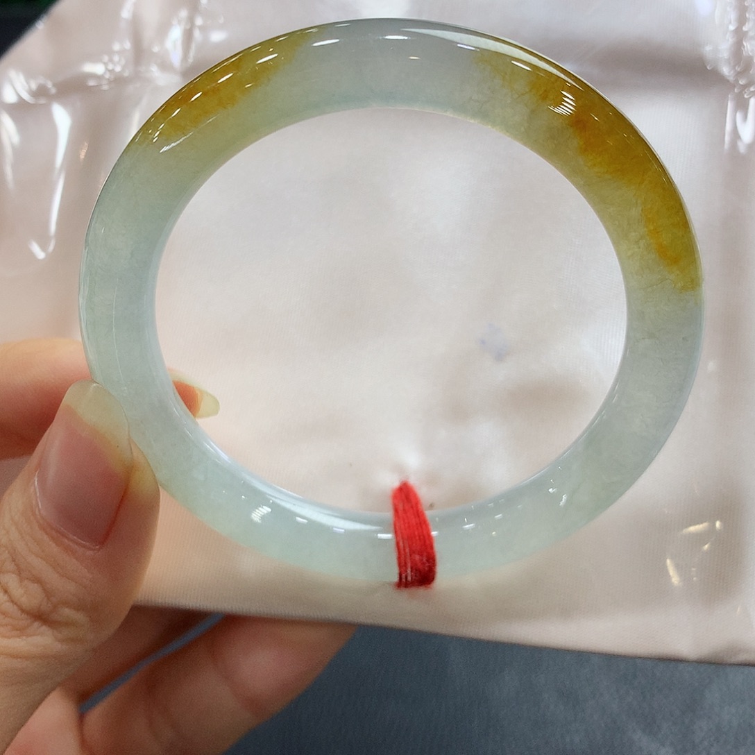 翡翠未镶嵌手镯翡翠手镯51.6