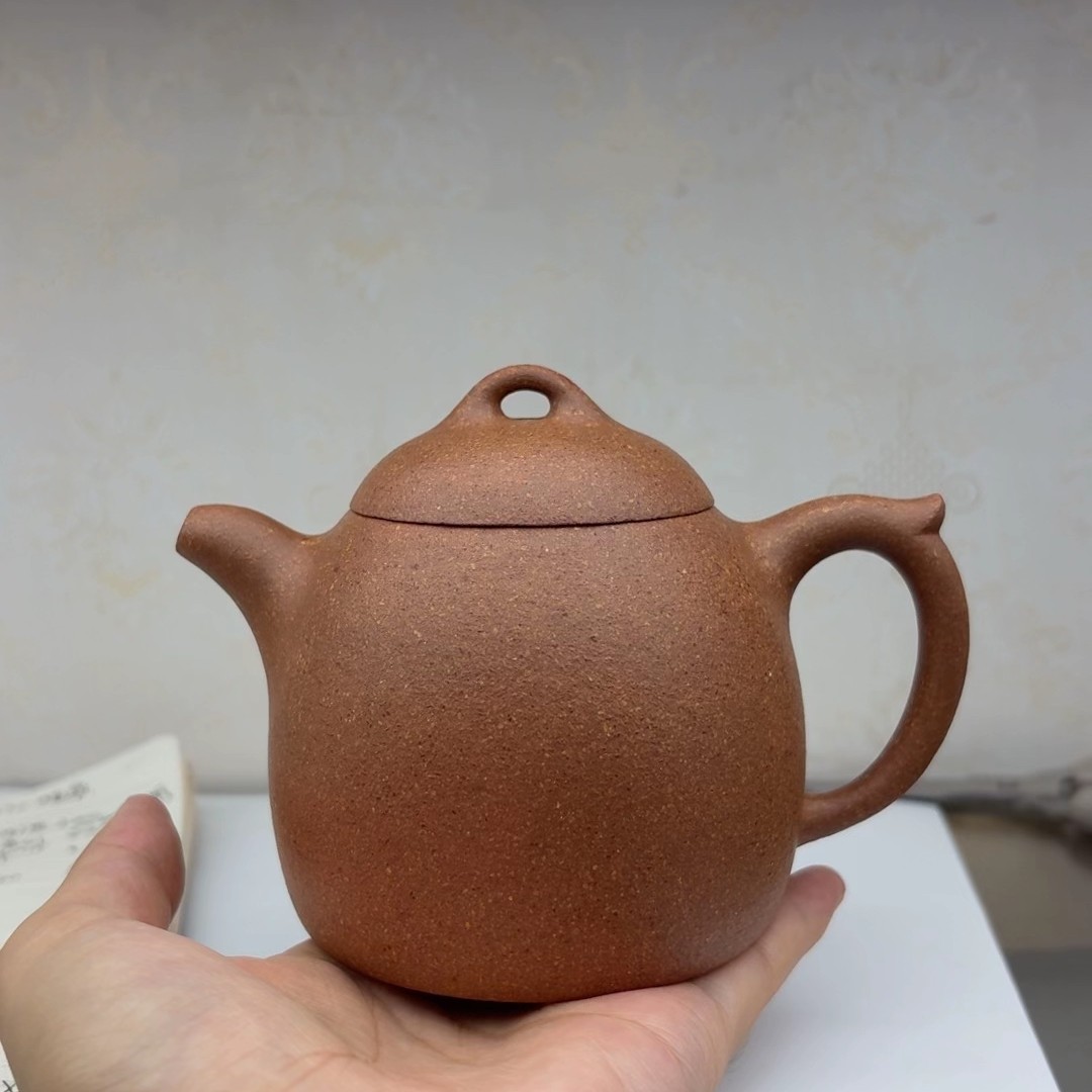 黄龙源降坡泥(黄降坡，带金标)，半手工艺，秦权壶，容量255cc