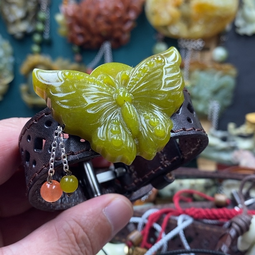 【闪购商品】蛇纹石玉手牌未镶嵌