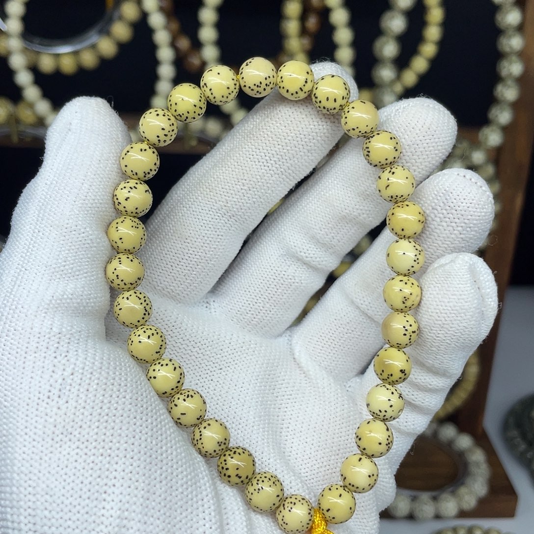 星月菩提手串8圆珠，侧留白
