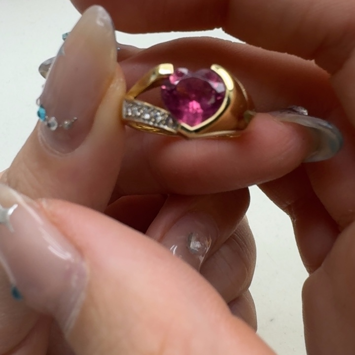 碧玺戒指未镶嵌成品