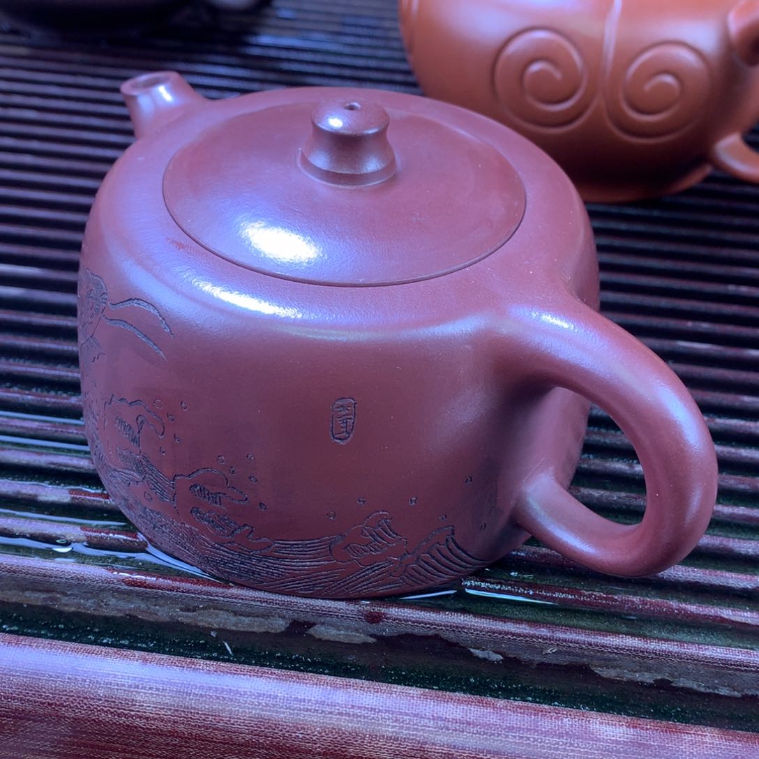 紫砂茶壶一***财原矿手工73