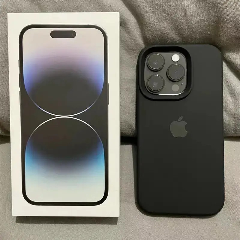 适用黑色iPhone17promax手机壳16pro/13/15/14液态硅胶12软Air软