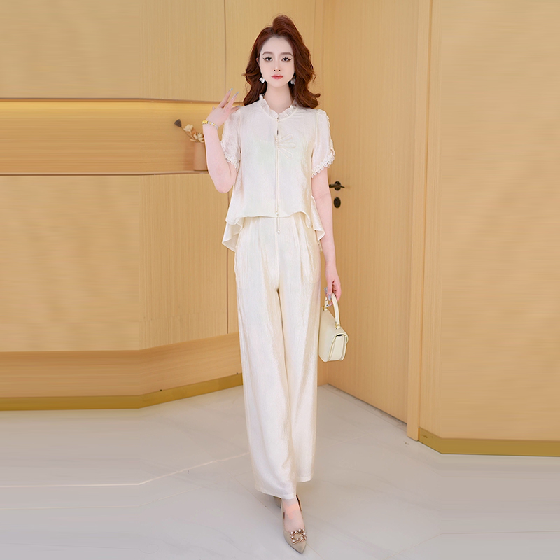 【两件套】夏季女神范气质洋气宽松休闲百搭显瘦减龄女装套裤