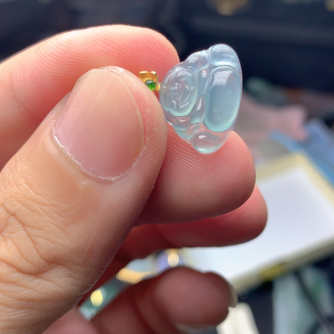 【闪购商品】翡翠18K金镶嵌颈饰翡翠