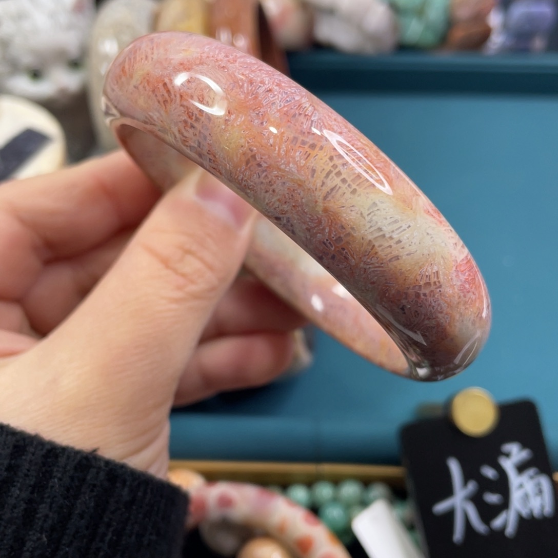 未镶嵌手镯硅化玉