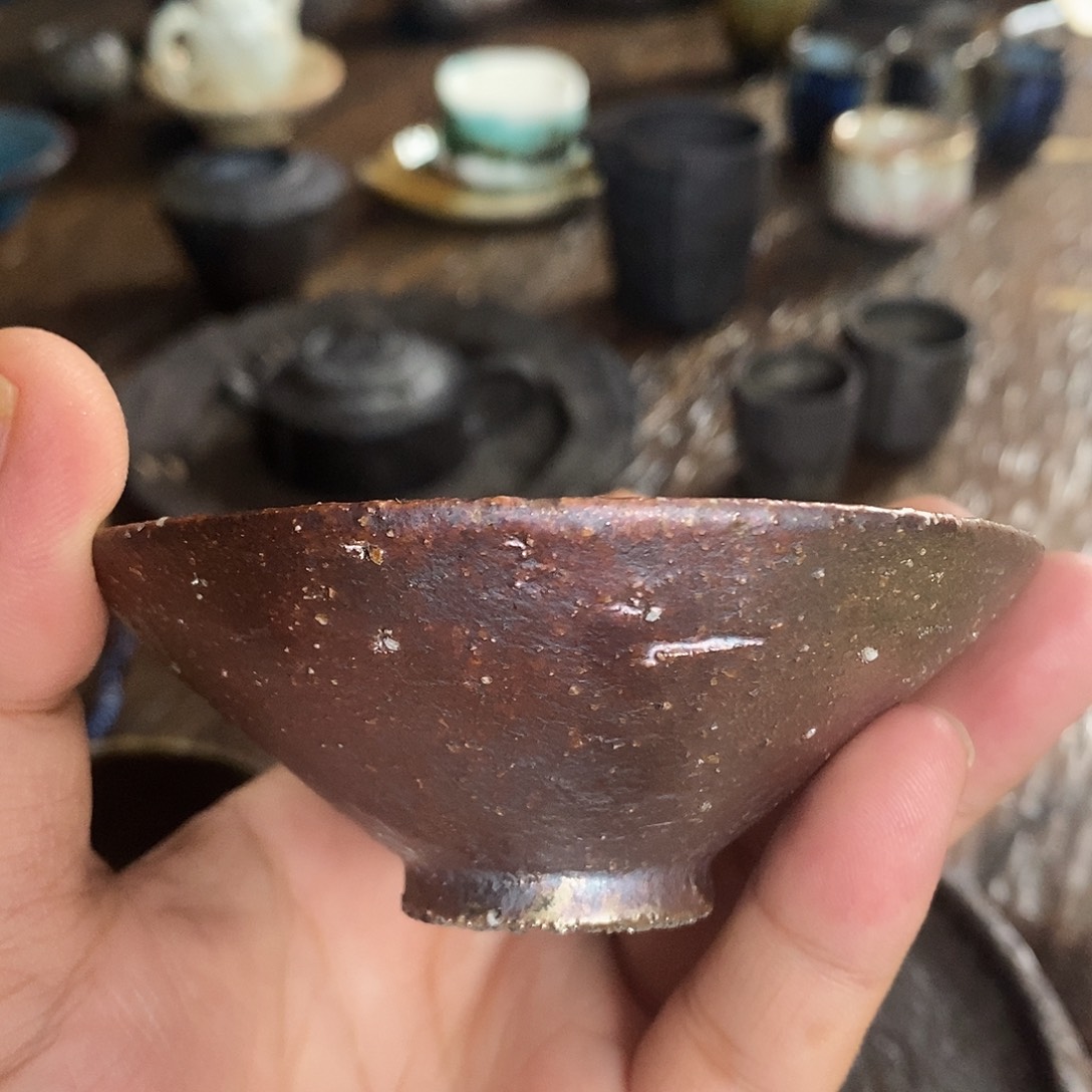 手工制作柴烧茶具