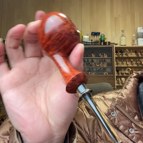 昌化石印石石楠木手工制作烟斗