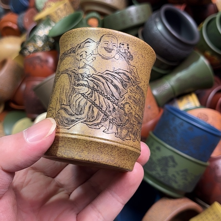 紫砂茶杯全手工紫砂主人杯