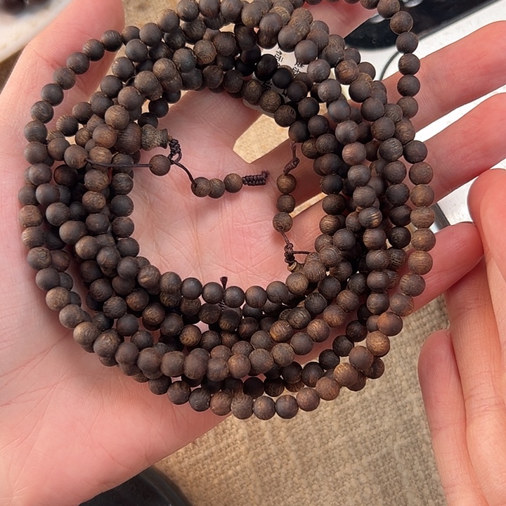 沉香手串沉水05圆珠多圈15克A098多样性发一