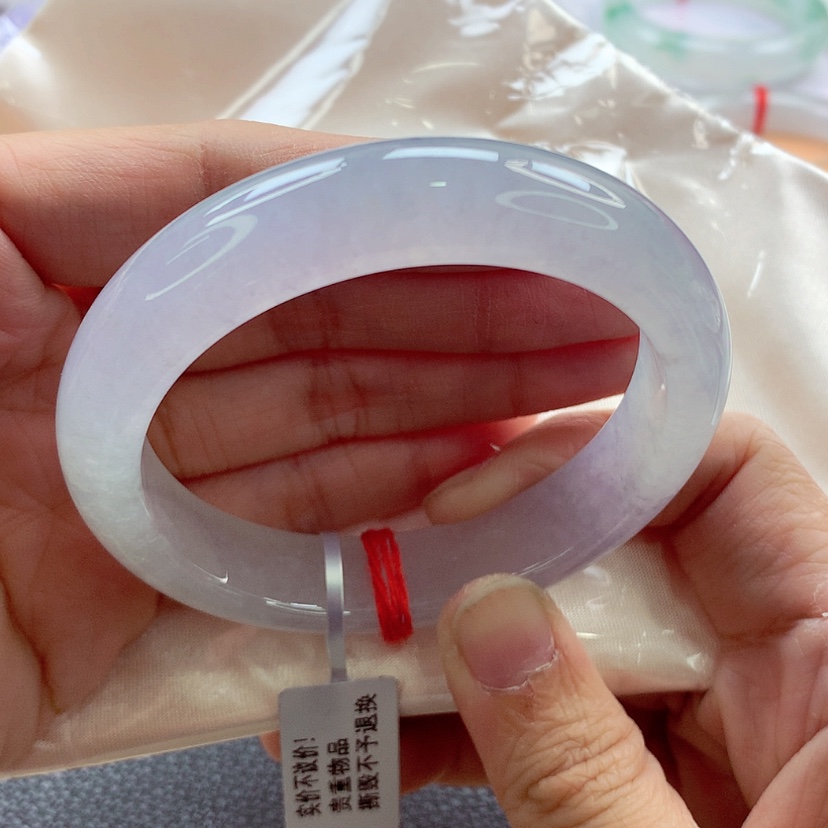 【闪购商品】翡翠手镯未镶嵌水*座冰紫强推超值A