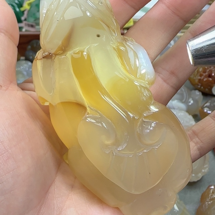 玛瑙/玉髓合金手把件