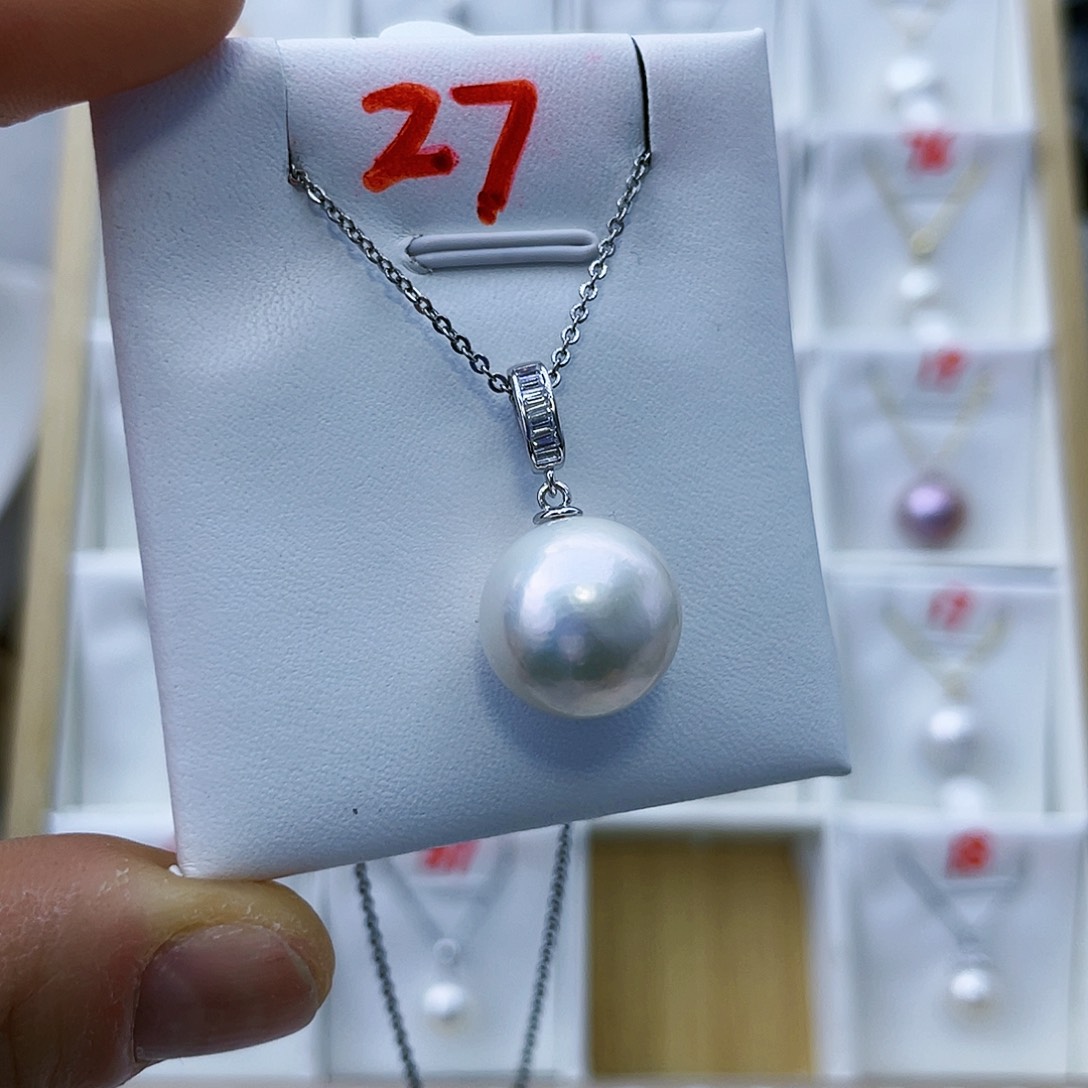 淡水珍珠吊坠(赠链)银S925镶嵌