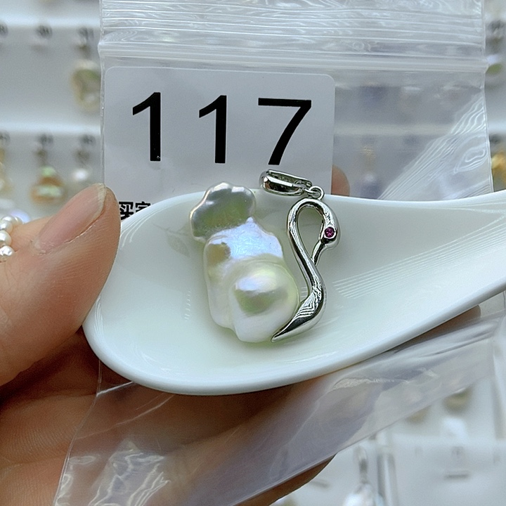 淡水珍珠颈饰银S925镶嵌