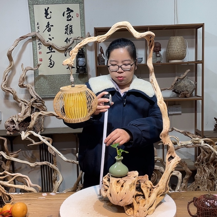 木杜鹃根根艺摆件9