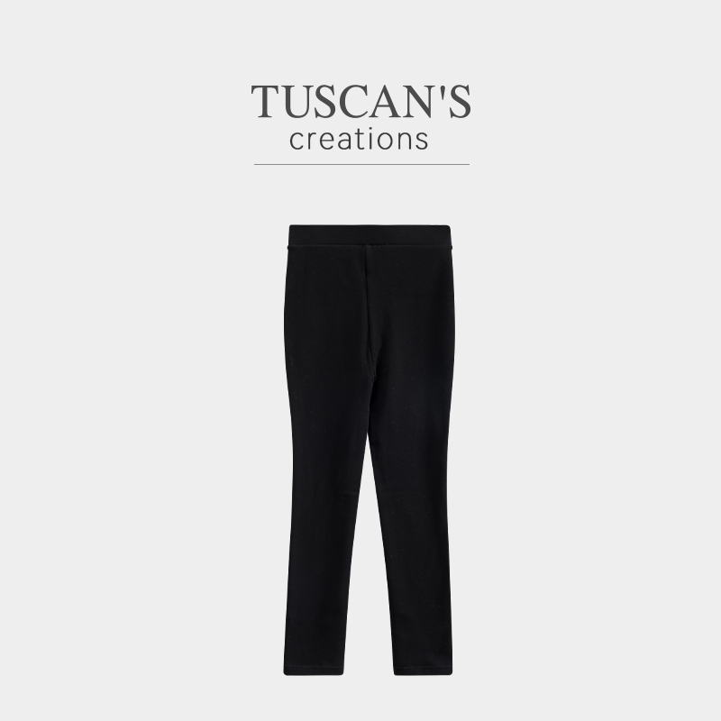 TUSCAN'S CREATIONS女紧身极简风绒裤秋冬抗起球打底裤保暖裤时代