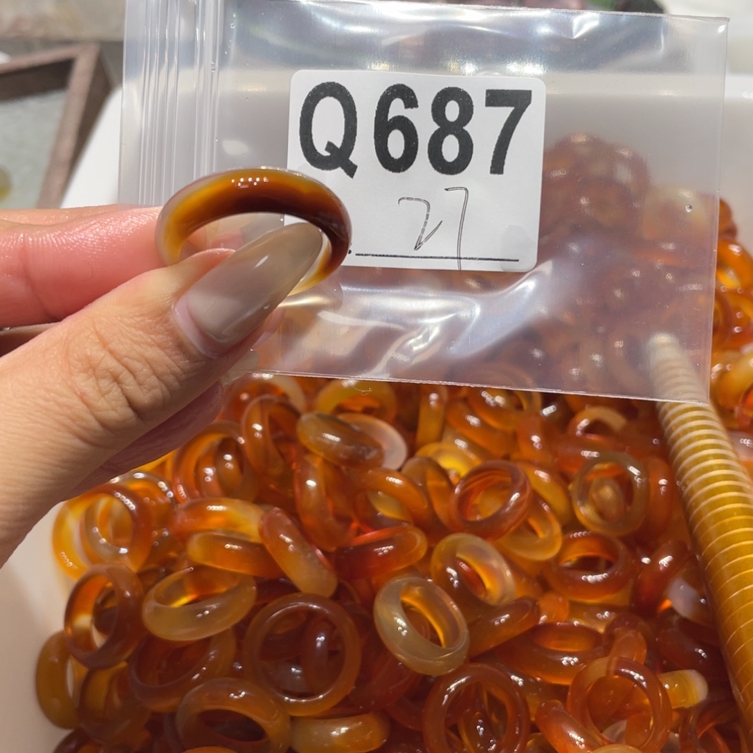 玛瑙/玉髓未镶嵌戒指687