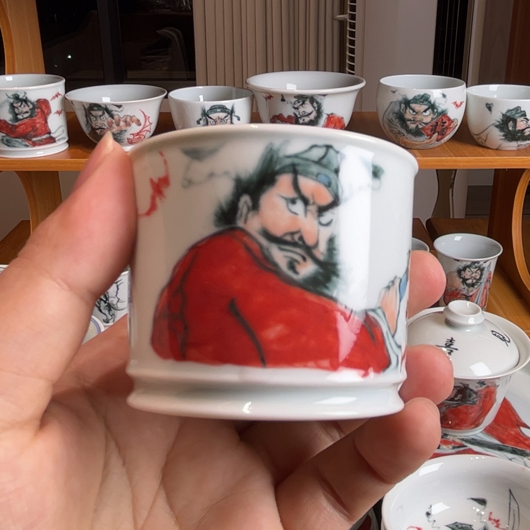 不****直筒杯手工手绘钟馗