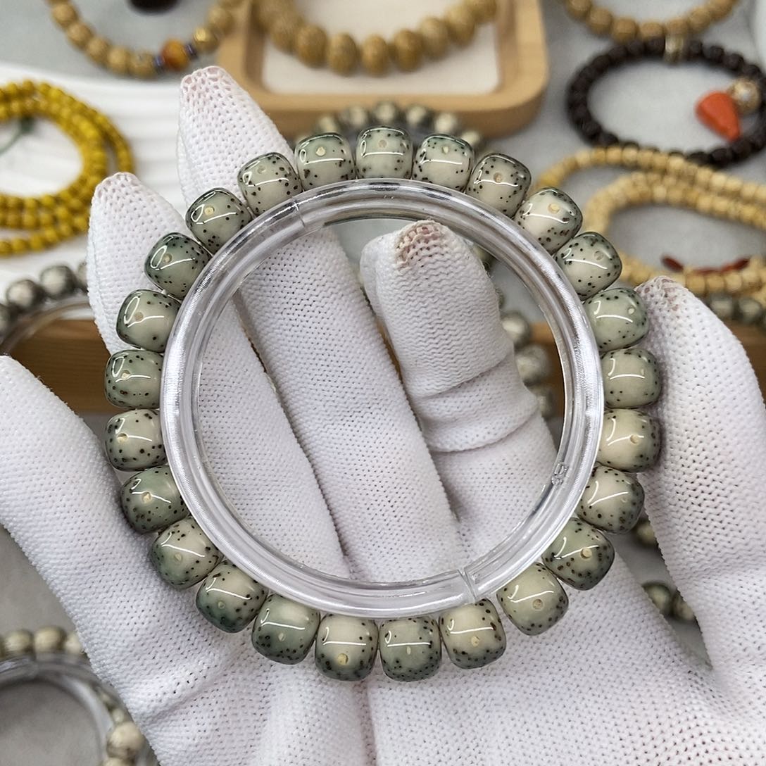 星月菩提手串糯*9绿冰通体29