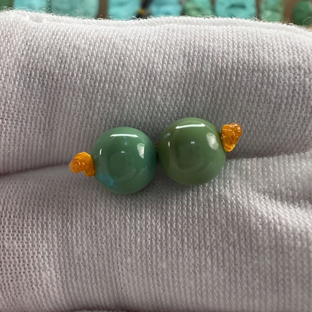 未镶嵌绿松石圆珠7.2mm