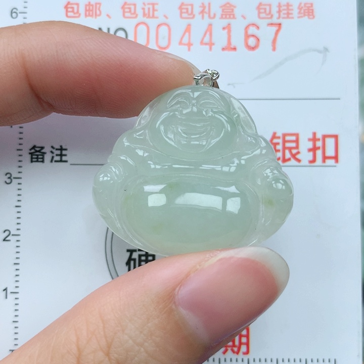 翡翠颈饰银S925镶嵌天然翡翠a货