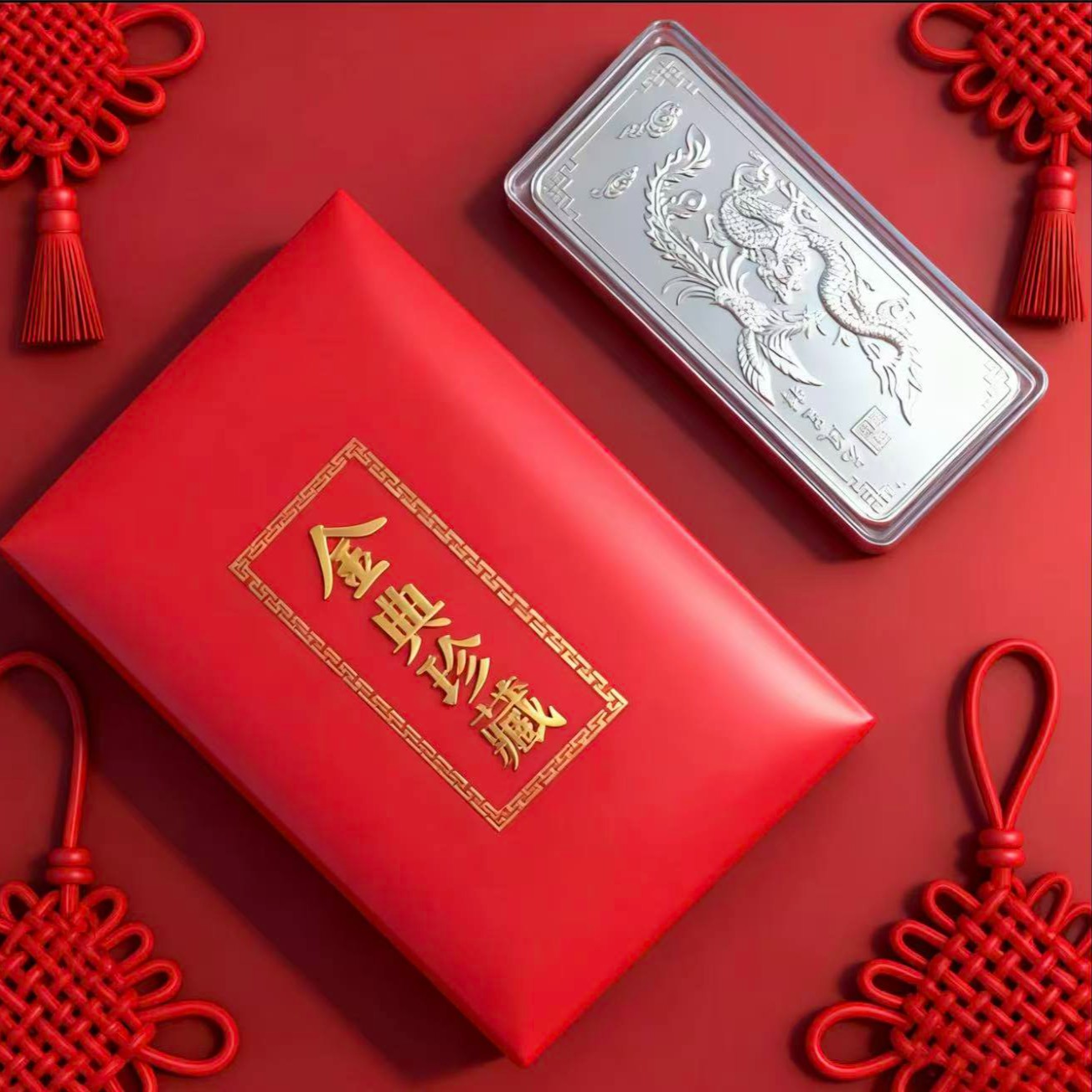 宠粉福利 桌面摆件100克龙凤呈祥条居家乔迁送礼佳品居家工艺品z