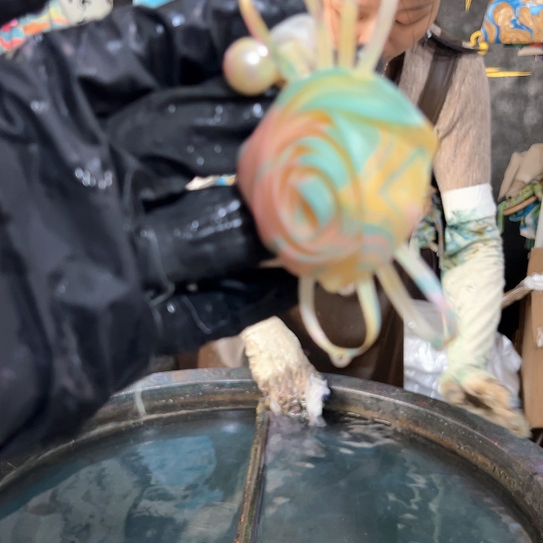 264玫瑰手链发圈粉雾海