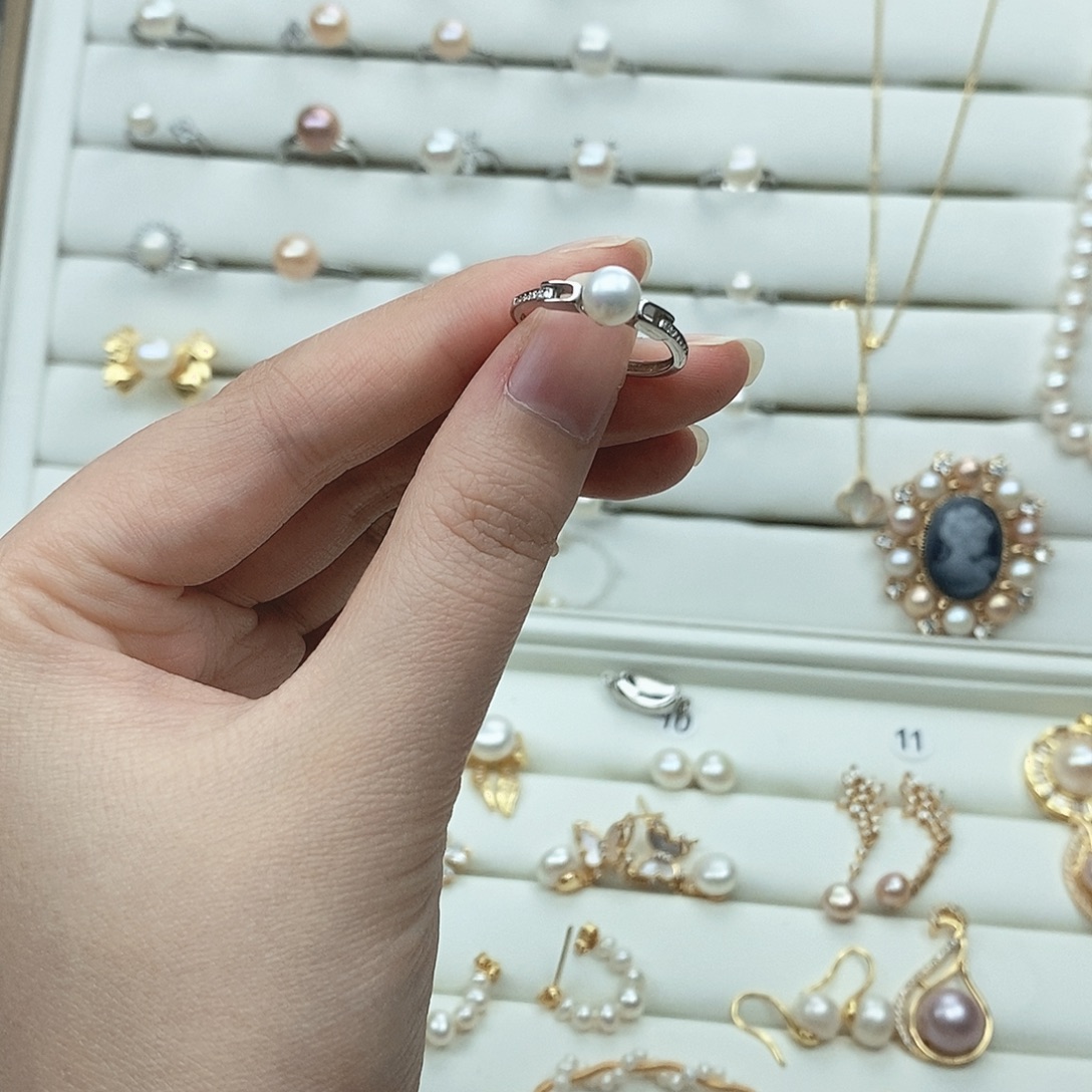 常****银S925镶嵌海水珍珠戒指