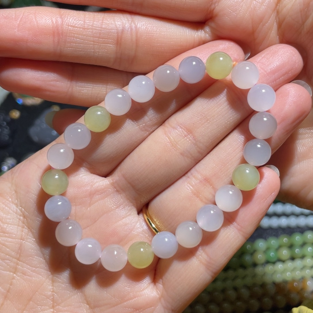 和田玉冰底多宝手串未镶嵌