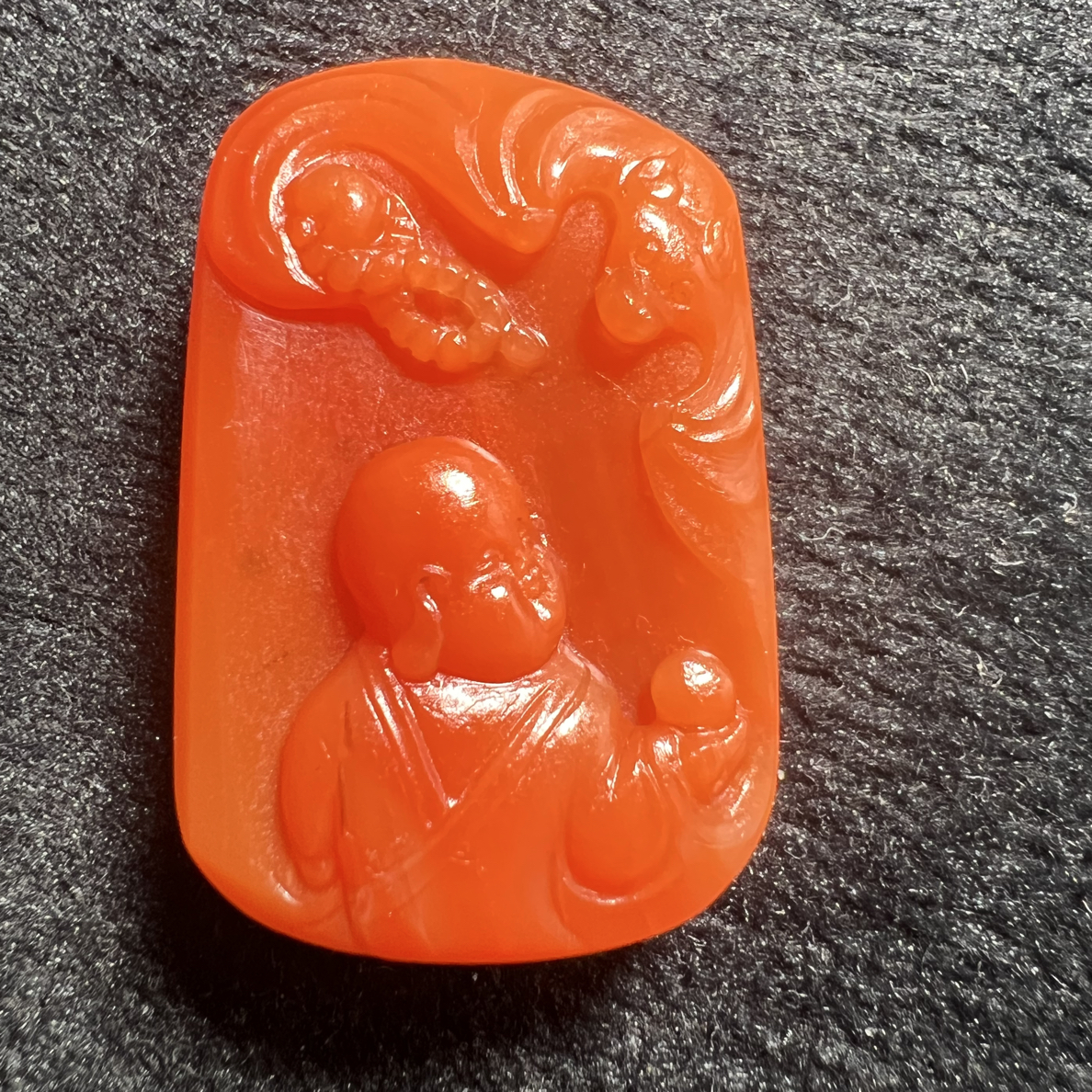 保山南红宝宝佛挂件高36宽23.6厚12mm