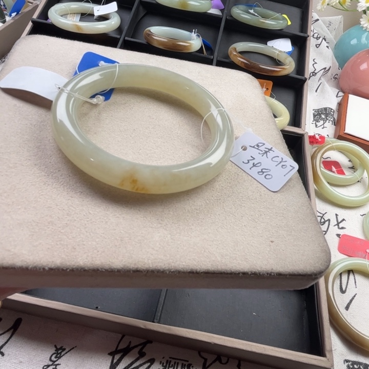 未镶嵌手镯和田玉玲珑美镯58.2