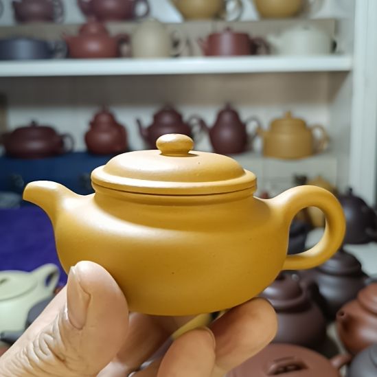 紫砂茶壶原矿黄金段泥仿古，200cc半手工