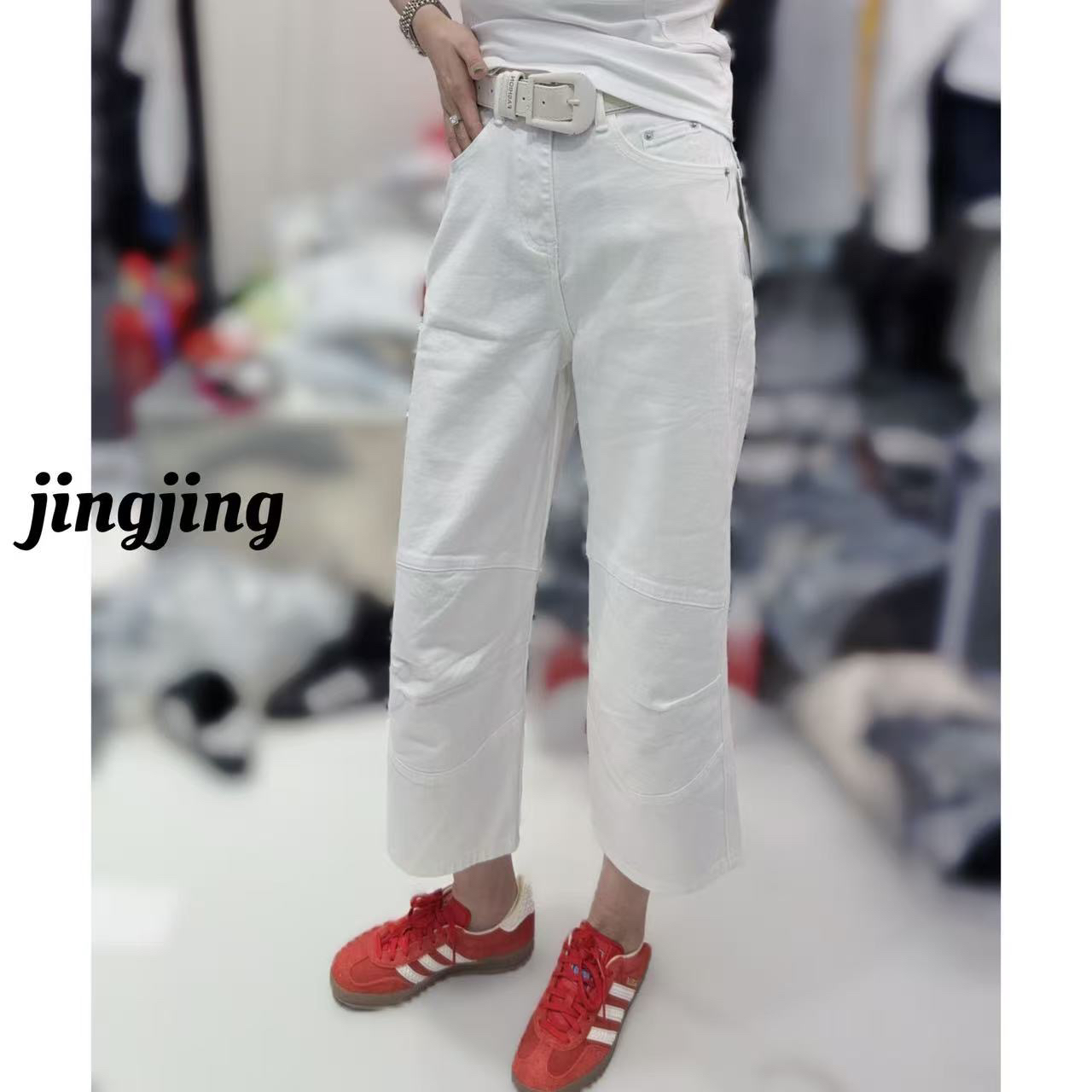 春季新款休闲百搭9分高弹牛仔裤（98259）