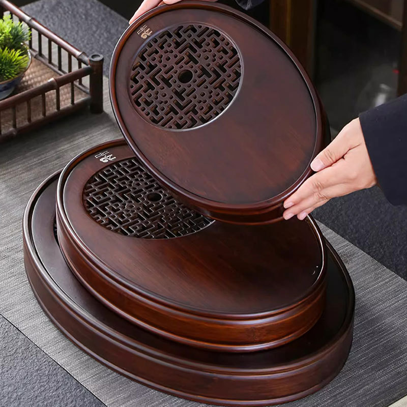 【仿古盛水】茶盘客厅小型储水中式茶海沥水茶托盘茶桌茶台一整套