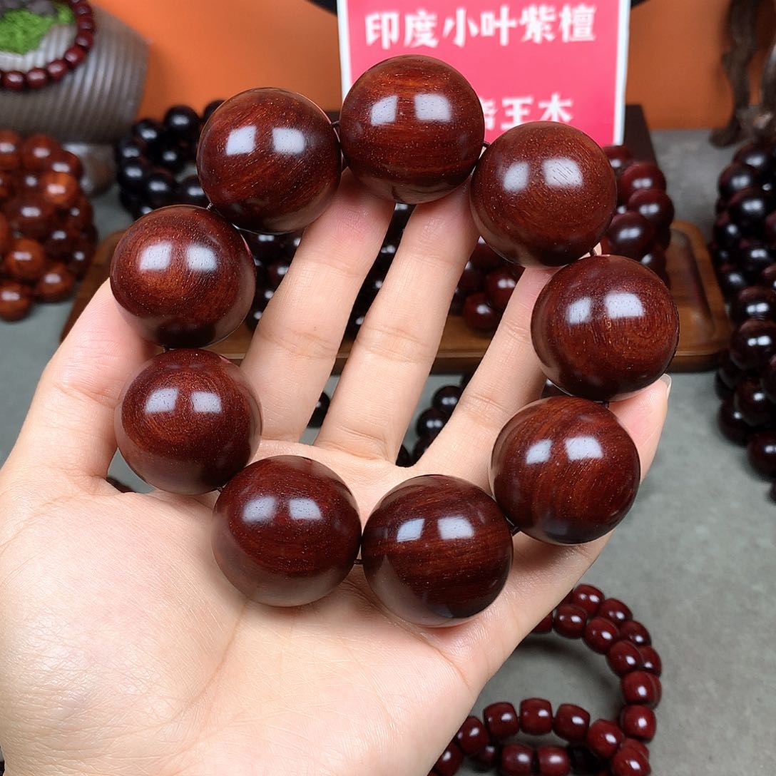 木宝阁小叶紫檀手串，尺寸30mm（现货实拍）