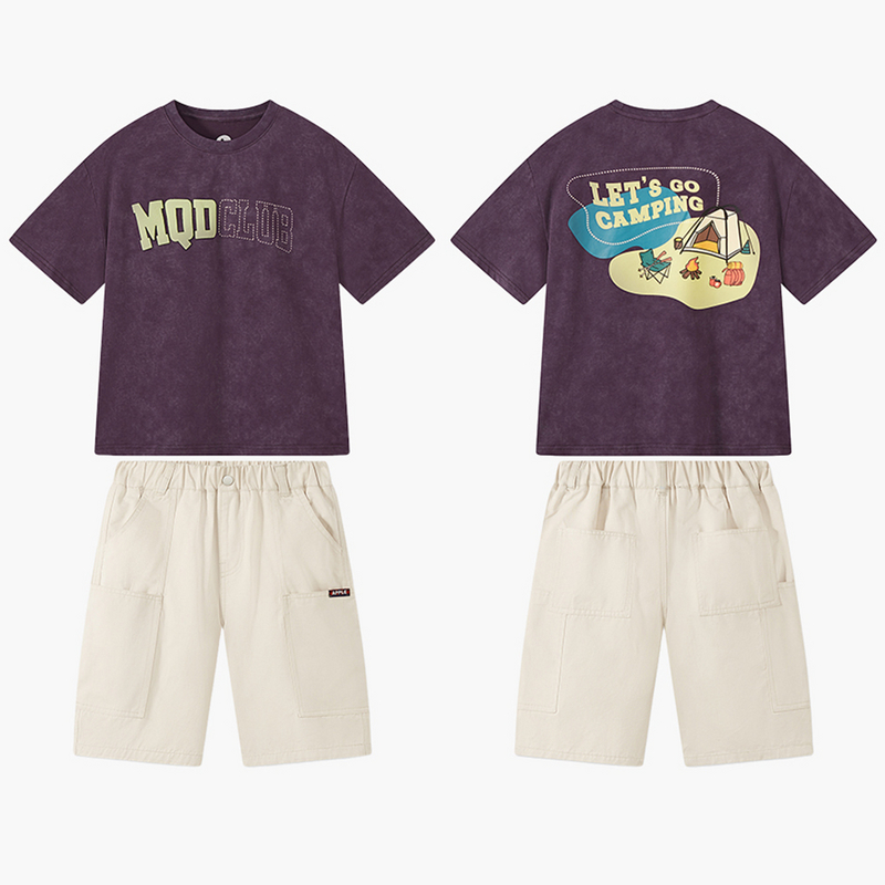 MQD男大童夏季新品潮酷休闲户外卡通亲肤舒适短袖套装TCW0329K_1