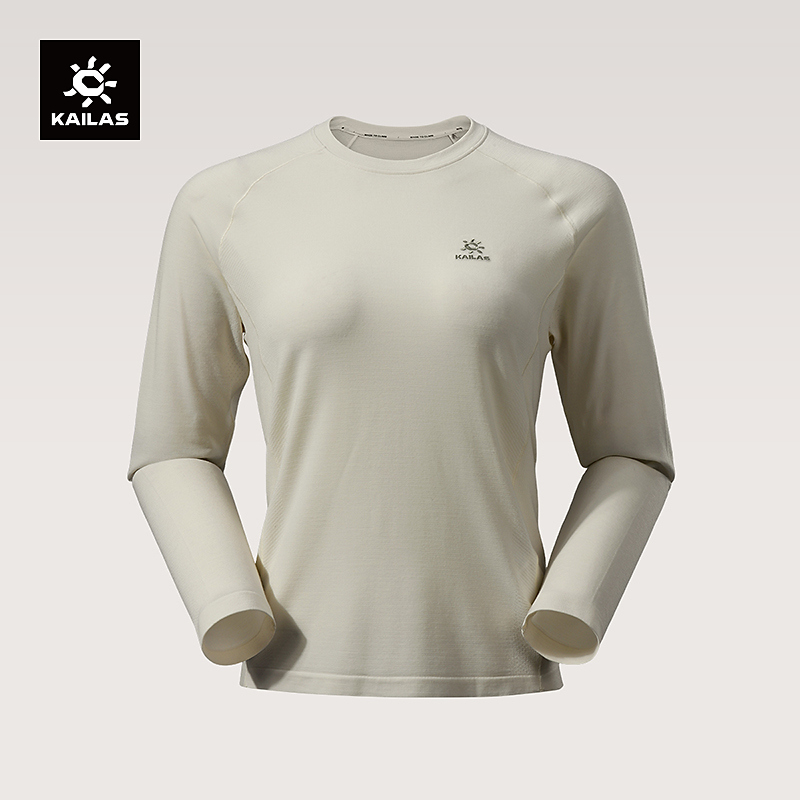 KAILAS凯乐石 XM1 女款圆领美丽诺羊毛T恤户外舒适保暖长袖T