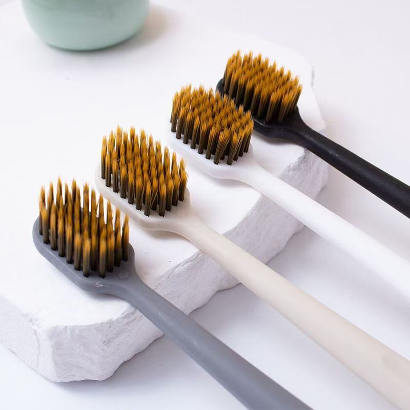 宽头软毛牙刷家用情侣款旅行便携清洁牙齿必备